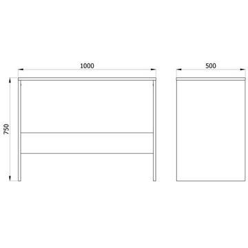 Biurko dla dzieci młodzieżowe gamingowe toaletka dębowe cfart 100 x 50 x 75