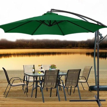 Водонепроницаемый чехол для садового зонта, 8 кронштейнов, 300 см, Зеленый