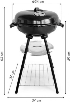 КРУГЛЫЙ УГОЛЬНЫЙ САДОВЫЙ ГРИЛЬ С КРЫШКОЙ ЗЕПЕЛЬНИКА