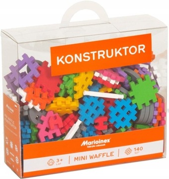Marioinex Klocki Konstrukcyjne Wafle Mini Waffle Konstruktor 140 elementów