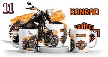 KUBEK HARLEY DAVIDSON + IMIE + KARTONIK