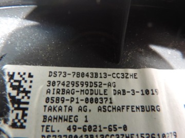 FORD MONDEO MK5 КОМПЛЕКТ ПОДУШЕК БЕЗОПАСНОСТИ, ПОДУШКИ, РЕМЕНЬ