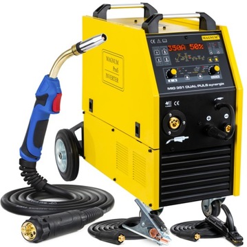 PÓŁAUTOMAT SPAWALNICZY SPAWARKA MAGNUM MIG 351 DUAL PULS SYNERGIA 3W1 IGBT