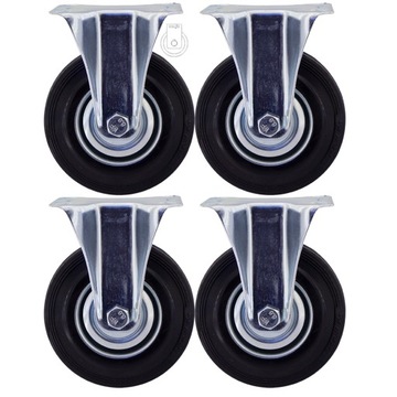 KOMPLET 4 SZT. KÓŁ fi 125 wózek regał 4x3STGU125