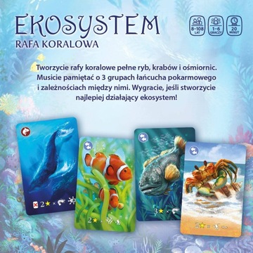 EKOSYSTEM 2 EDYCJA gra planszowa ekologiczna +DODATEK ROZSZERZENIE 13 KART