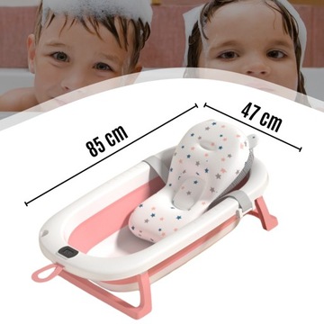 СКЛАДНАЯ СИЛИКОНОВАЯ БОЯ С ЖК-ТЕРМОМЕТРОМ + ПОДУШКА НА ПОДГОЛОВНИК ВАННА