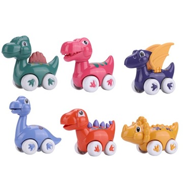 Игрушечные машинки Dinosaur Retreat 6 шт. для мальчиков и девочек новые.