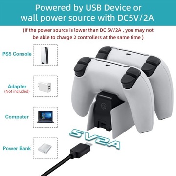 ДОК-СТАНЦИЯ ДЛЯ ЗАРЯДКИ ДЛЯ СТАЦИОНАРНЫХ ПОДСТАВОК ДЛЯ PS5 DUALSENSE PADS