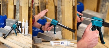 ЭКСТРАКТОР для картриджей с химической силиконовой смолой ANCHOR, 3 стержня Bauhus