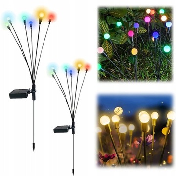 4x LAMPA SOLARNA FAJERWERKI DEKORACJA OGRODOWA