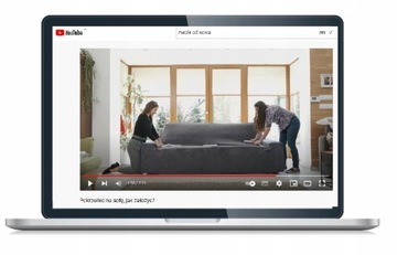 pokrowiec na sofę wersalkę 2 os 145-185cm szary żakard polar