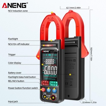 ANENG ST212 MEGA LCD LED ЗАЖИМЫ АВТОМАТИЧЕСКИЙ МУЛЬТИМЕТР