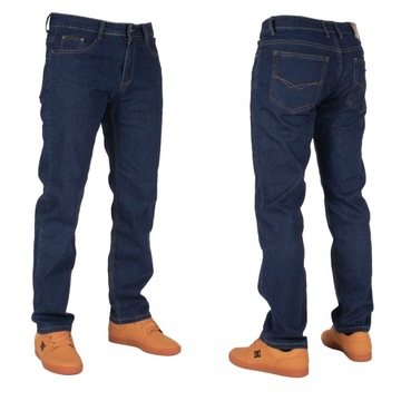 Spodnie męskie jeans W:42 110 CM L:32 granat