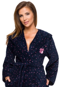 ДЛИННЫЙ ТЕПЛЫЙ ЦВЕТОЧНЫЙ ХАЛАТ ЖЕНСКИЙ ХАЛАТ M