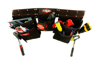 Вместительный пояс для монтажных инструментов из кожи TUCANO.