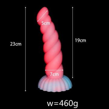 Kolorowe świecące Penis smok Dildo Xxl ogromne
