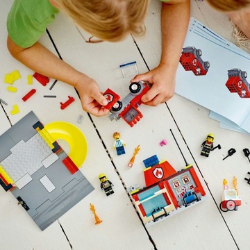LEGO City 60375 Пожарная часть и пожарная машина