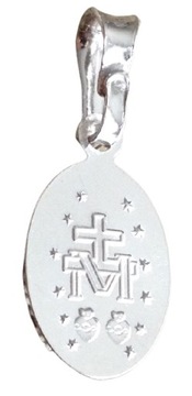 Łańcuszek Srebrny 925 Medalik Matka Boska (na PREZENT / Komunia)