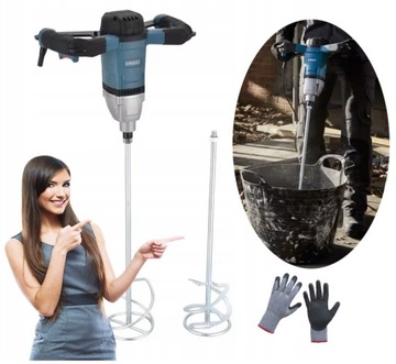 MIESZARKA ERBAUER 1600 W 140 MM MIESZADŁO DO ZAPRAW KLEJU MOCNA + GRATIS