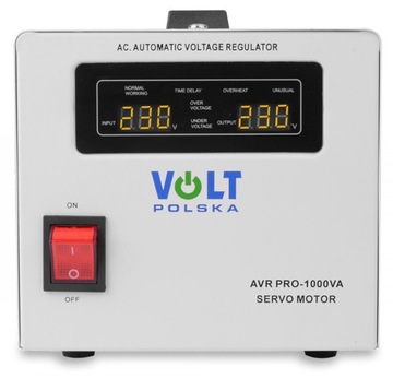 STABILIZATOR NAPIĘCIA PRĄDU AVR PRO 1000 VA 3% DOKŁADNOŚCI VOLT POLSKA + GR
