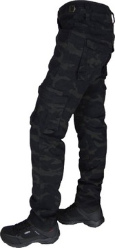 Темные брюки карго с камуфляжным эластичным рисунком, размер 35 S'T2