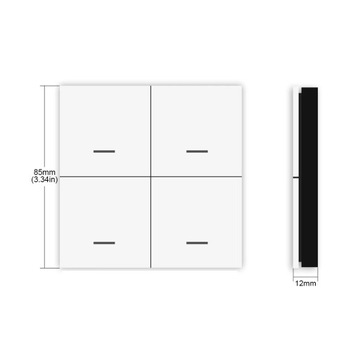 Pilot Przycisk ZigBee TUYA 4 kanały 12 scen Home Assistant ZigBee2MQTT ZHA