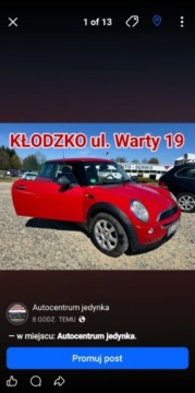 Mini One I 1.6 90KM 2002 MINI ONE MINI ONE 1.6 BENZYNA 1.6 Benzyna 90KM, zdjęcie 7