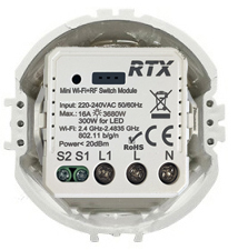 Контроллер WiFi-модуля RTX TUYA, МИНИ-реле 16 А
