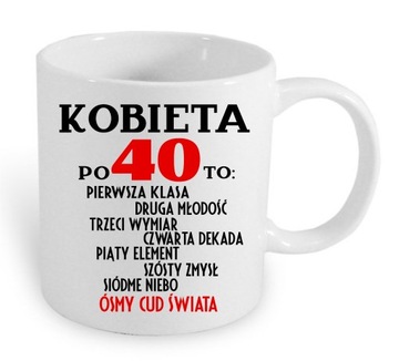 Kubek z nadrukiem 40 urodziny prezent