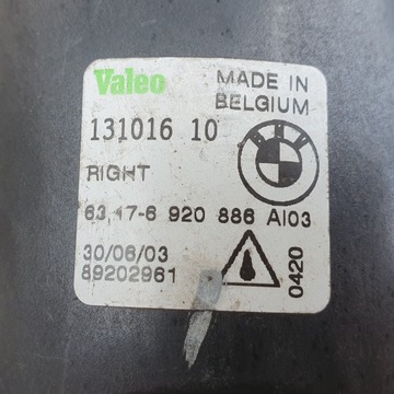 BMW X5 E53 2003-2006R HALOGEN PRAVÝ 6920886 89202961