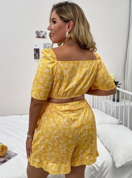 SHEIN PLUS SIZE ЖЕНСКИЙ КОМПЛЕКТ С УЗОРОМ 48 VUI