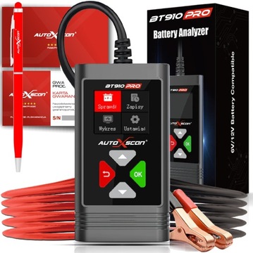 TESTER BATERII AKUMULATORÓW 6V-12V 2-220Ah j.PL