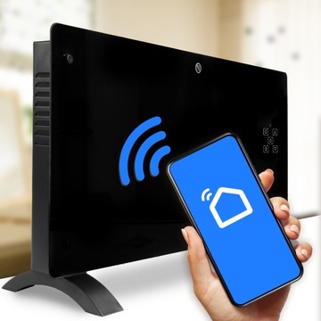 ЭЛЕКТРИЧЕСКИЙ КОНВЕКТОР НАГРЕВАТЕЛЬ СТЕКЛО ECO LED WIFI ТЕРМОСТАТ КОНВЕКТОР