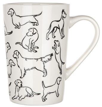BANQUET PIESKI DUŻY KUBEK KUBKI DO HERBATY KAWY WYSOKI CERAMICZNY 450 ML