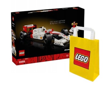 LEGO ICONS 10330 MCLAREN MP4/4 I AYRTON SENNA+ LEGO TORBA PAPIEROWA ŚREDNIA