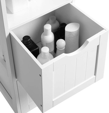 Белый шкафчик для ванной с зеркалом из МДФ.