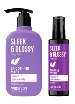 PROSALON ZESTAW ROZŚWIETLAJĄCY SLEEK & GLOSSY MASKA 375ml + KREM 100ml