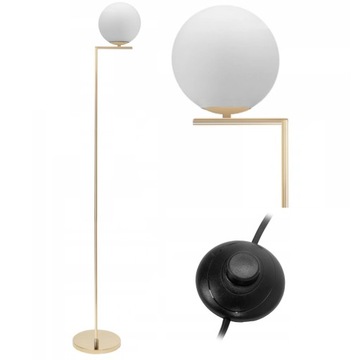 LAMPA STOJĄCA PODŁOGOWA NOWOCZESNA ZŁOTA GLAMOUR