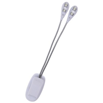 Regulowane biurko z 4 diodami LED i 2 ramionami. Stojak na nuty