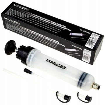 Strzykawka pompka odsysarka do oleju 200 ml. Magnu