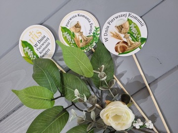 Топпер для причастия, надпись на козырьке, украшение, 30 см.