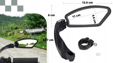 ВЕЛОСИПЕДНОЕ ЗЕРКАЛО НАЗАД, РЕГУЛИРУЕМОЕ СПРАВА, ХОРОШАЯ ОБЗОРНОСТЬ, БОЛЬШОЕ
