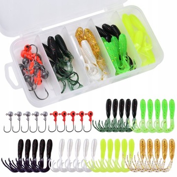zestaw GUM PRZYNĘTY spinningowe GŁÓWKI 4cm 40szt