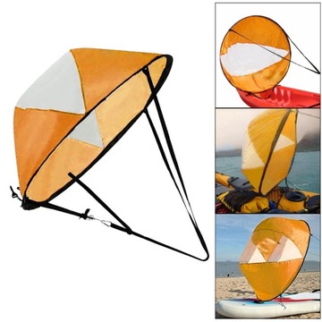 42-дюймовый парусный комплект с подветренной стороны. Kayak Sup Оранжевый складной каяк с парусом