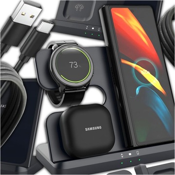 SZYBKA ŁADOWARKA INDUKCYJNA SAMSUNG GALAXY S22 S23 S24 BEZPRZEWODOWA 3W1