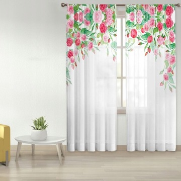 шторы с принтом, цветочные шторы
