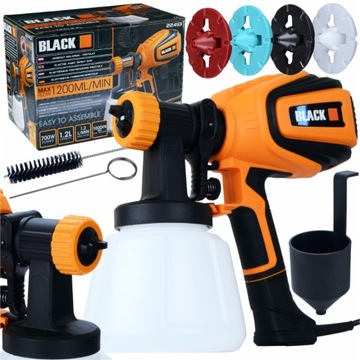PISTOLET AGREGAT MALARSKI DO MALOWANIA ŚCIAN 700W 4 DYSZE 1200ML DUŻY ZEST