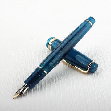 Перьевая ручка Jinhao 82 Deep Blue, акриловый корпус ярких цветов, тонкое перо для