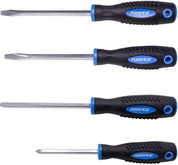 FORSAGE - WKRĘTAKI MAGNETYCZNE PŁASKIE I KRZYŻOWE ZESTAW ŚRUBOKRĘTÓW 4 SZT