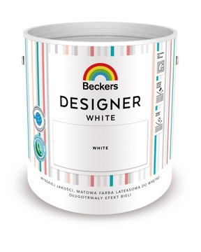 BECKERS DESIGNER WHITE 2,5L BIAŁA FARBA LATEKSOWA